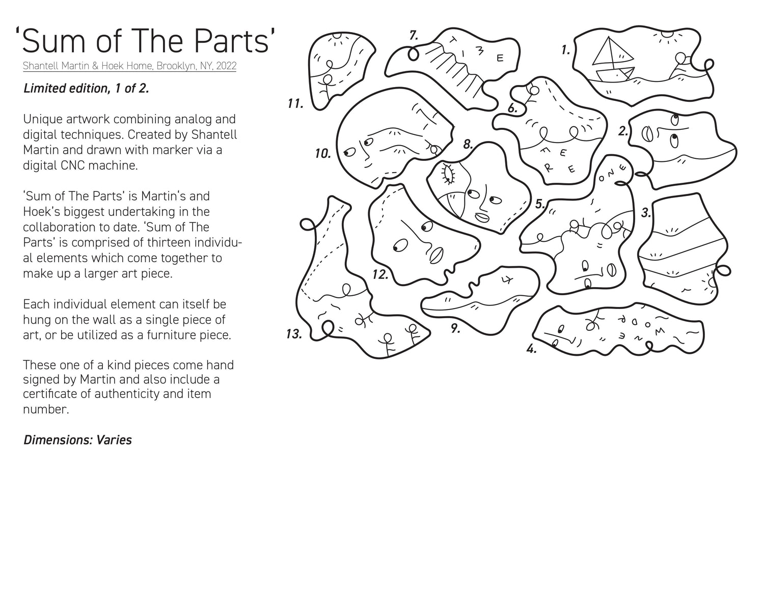 Sum of The Parts - Shantell Martin limited-edition